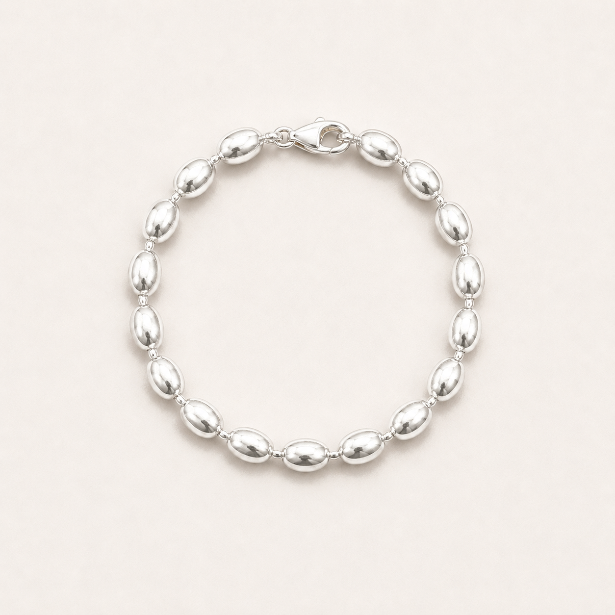 Sterling Silver Vintage Beaded Bracelet