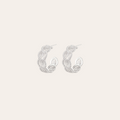 Sterling Silver Lace Texture Earrings