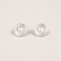 Gold-Plated Pearl Disc Earrings