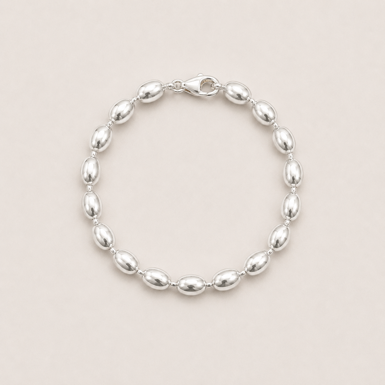 Sterling Silver Vintage Beaded Bracelet