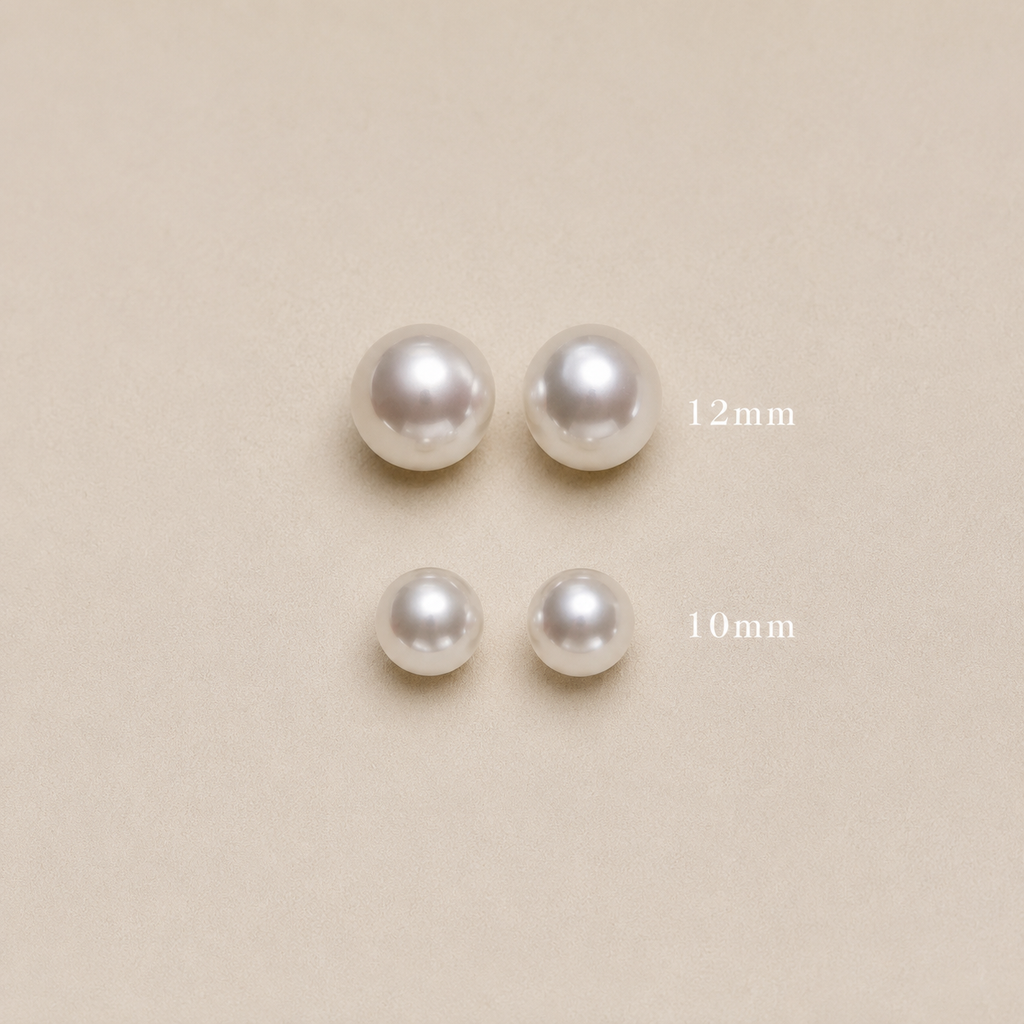 Claire White Pearl Stud Earrings