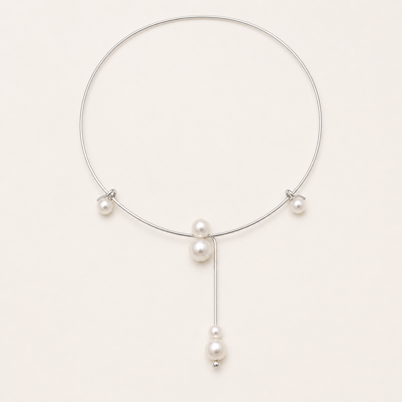 Colette Floating Pearl Collar Necklace