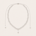 Camille French Pearl Lariat Necklace