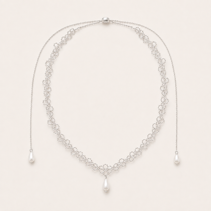 Sterling silver pearl necklace
