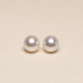 Gemina Claire cool silver-white freshwater pearl stud earrings